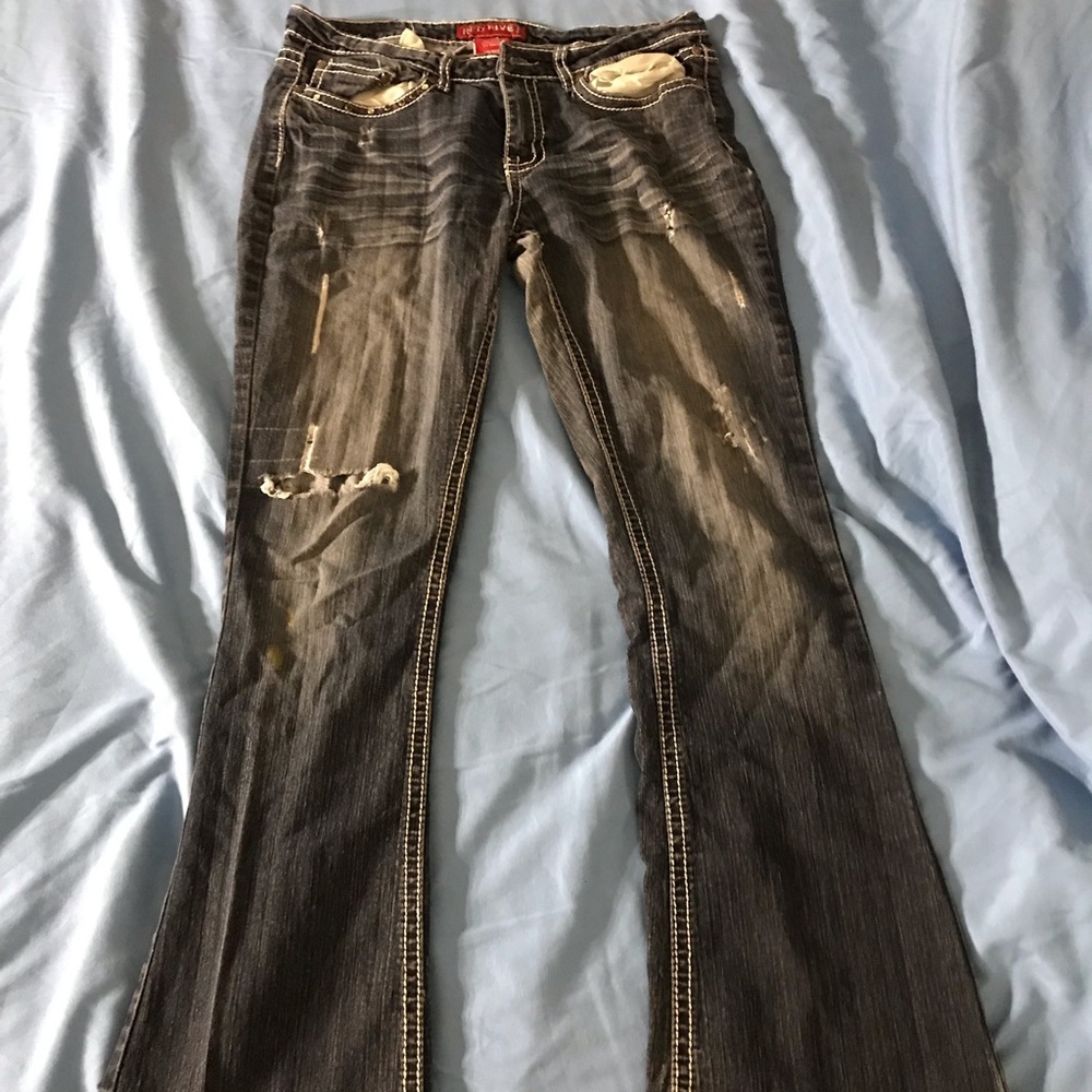 Distressed jeans